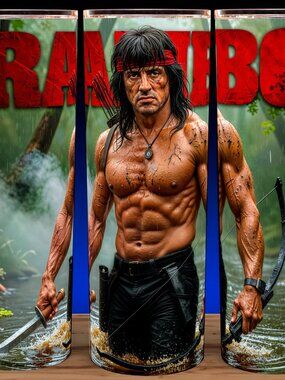 Rambo First Blood Action 80s Movie Cup Mug Tumbler